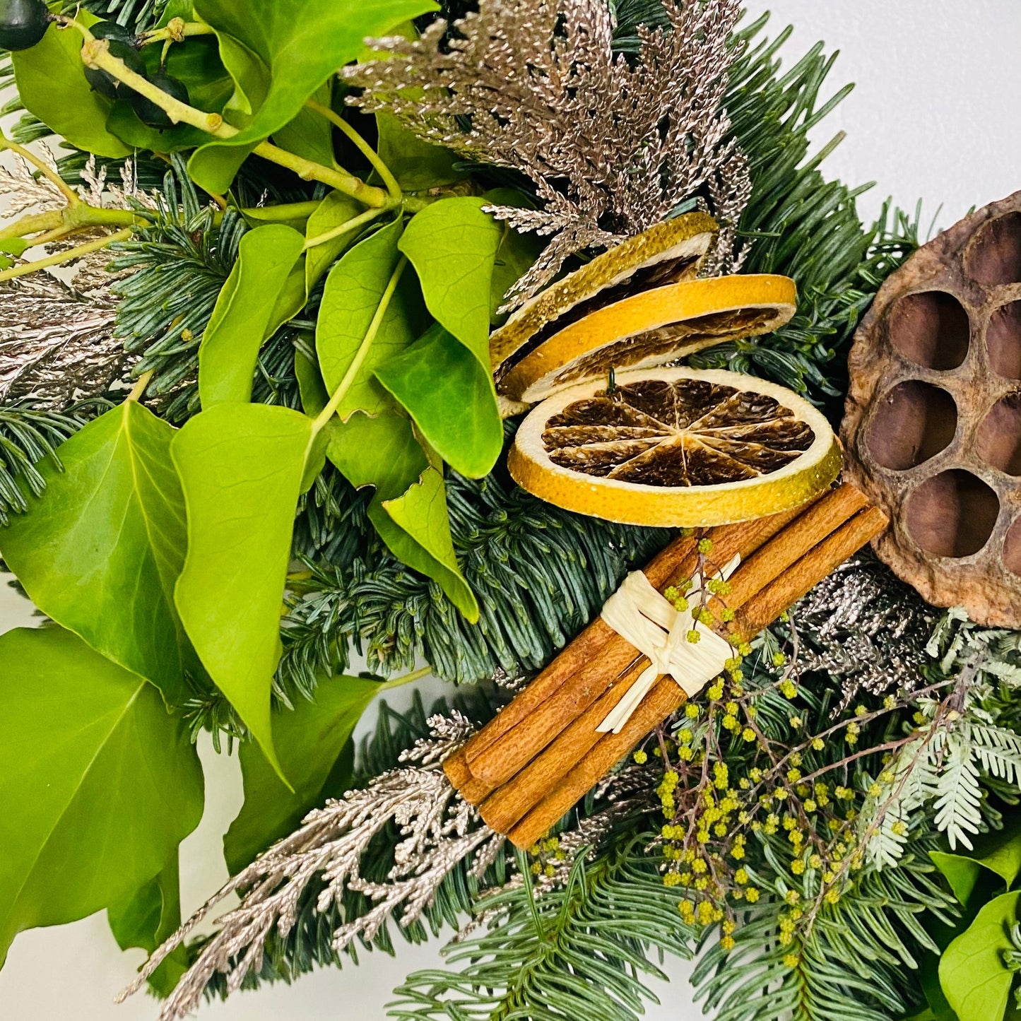 Spiced Wreath | Festive Door Wreath | Natural Decoration