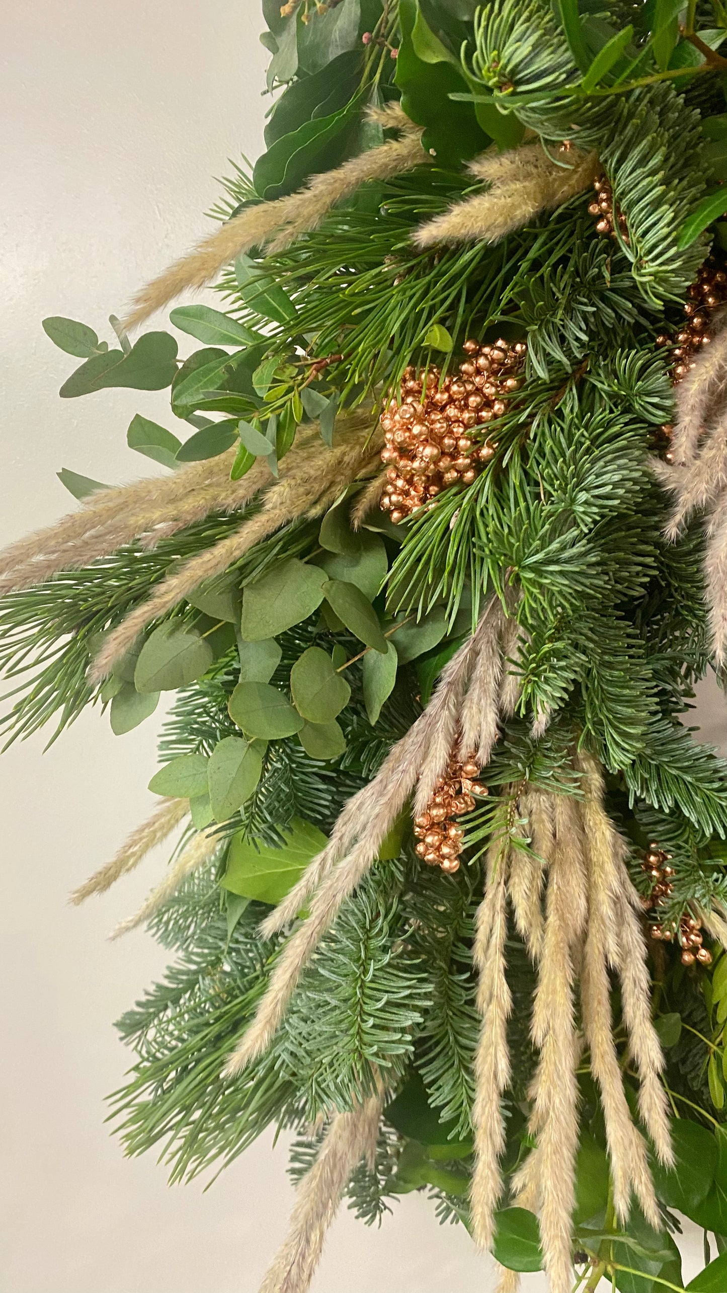 Pampas & Pepperberry | Fresh Christmas Door Wreath