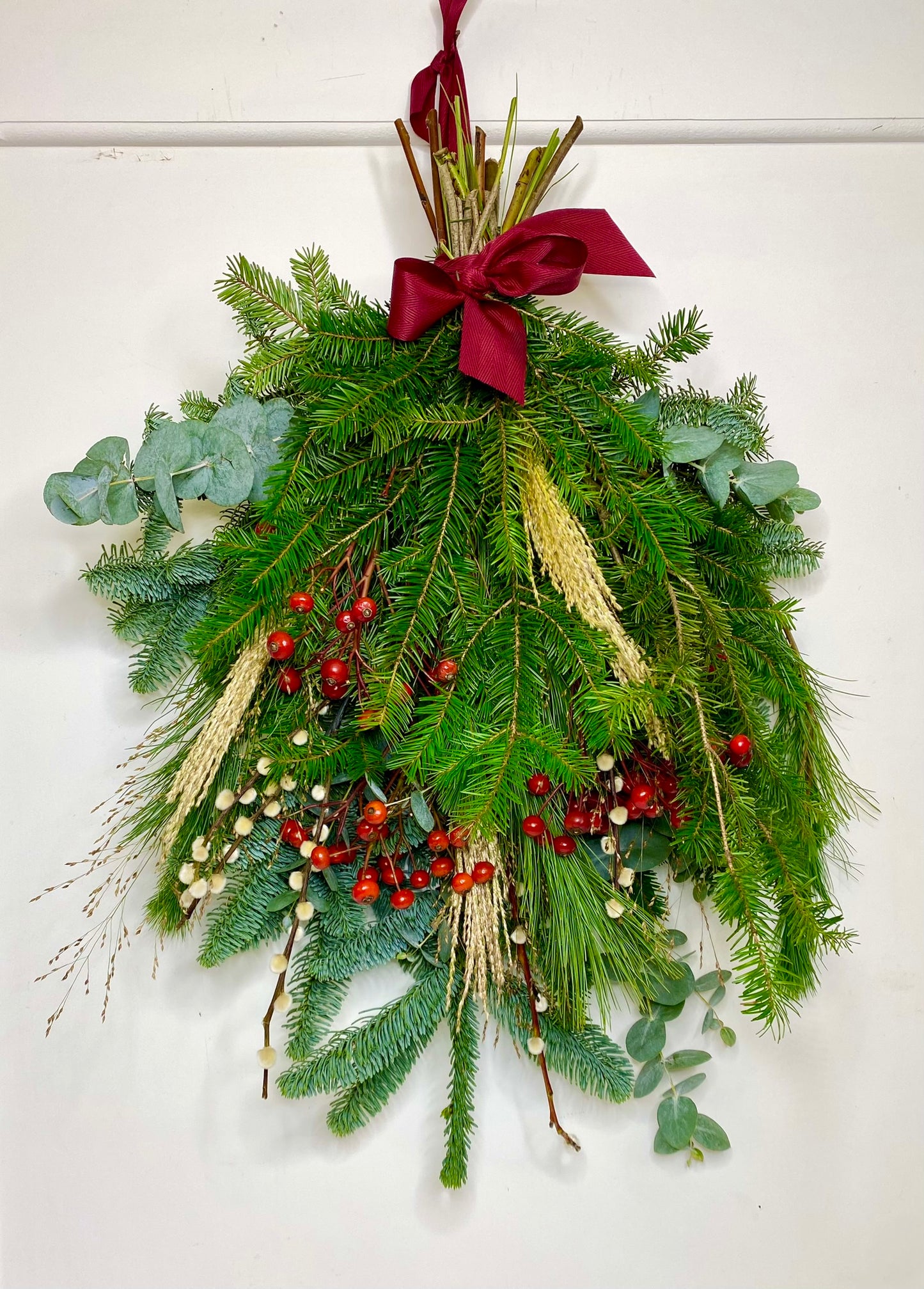 Berry goodness | Festive Door Swag | Red & Green
