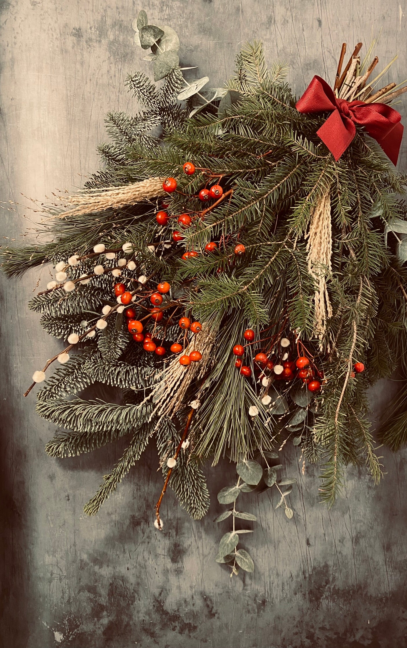Berry goodness | Festive Door Swag | Red & Green