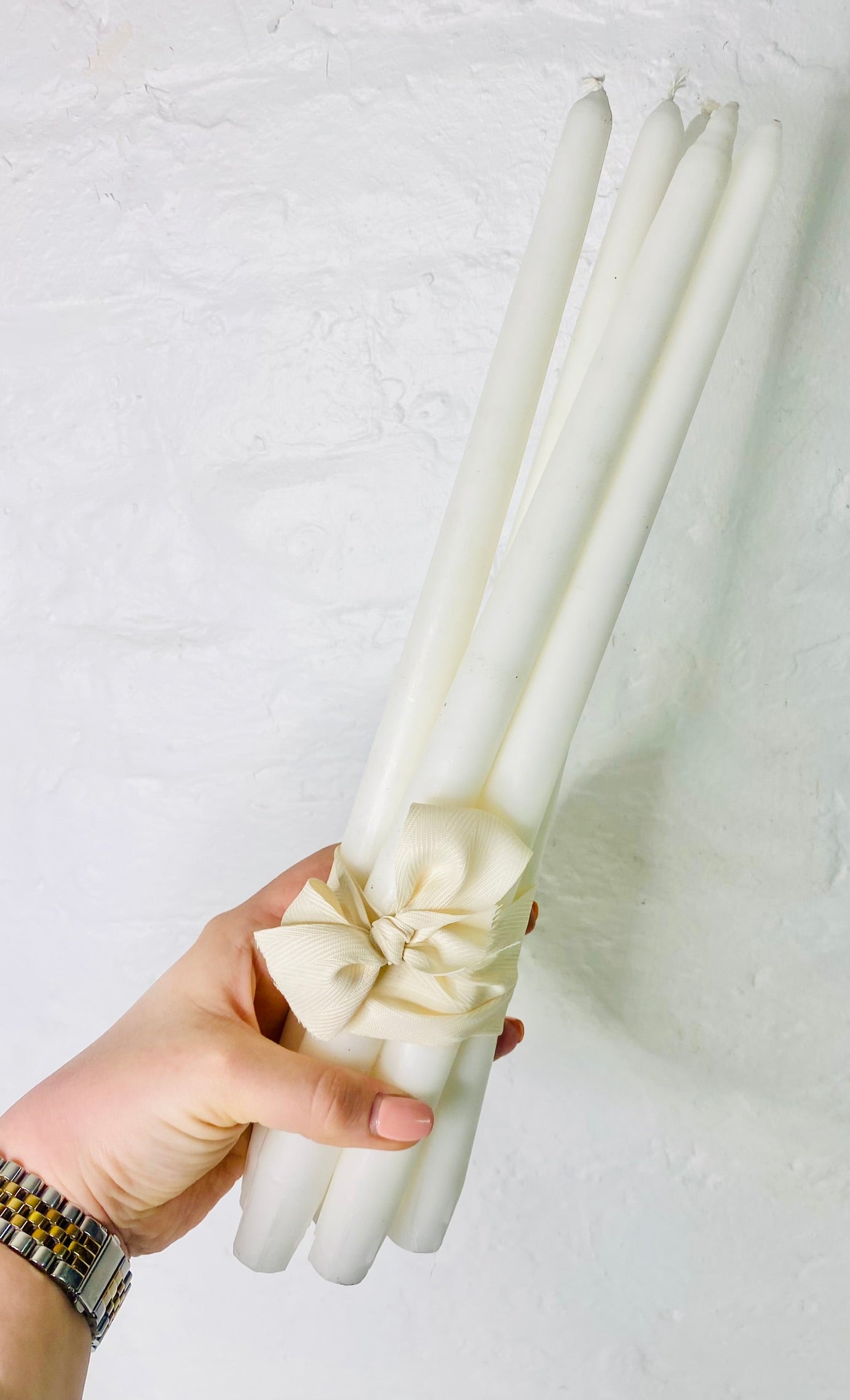 Ivory Taper Candles | Extra Long