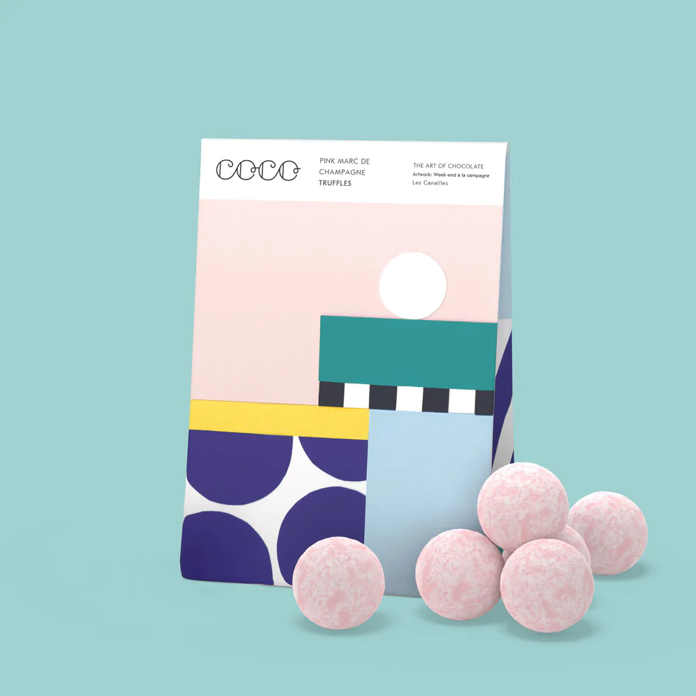 COCO Pink Marc de Champagne Truffles