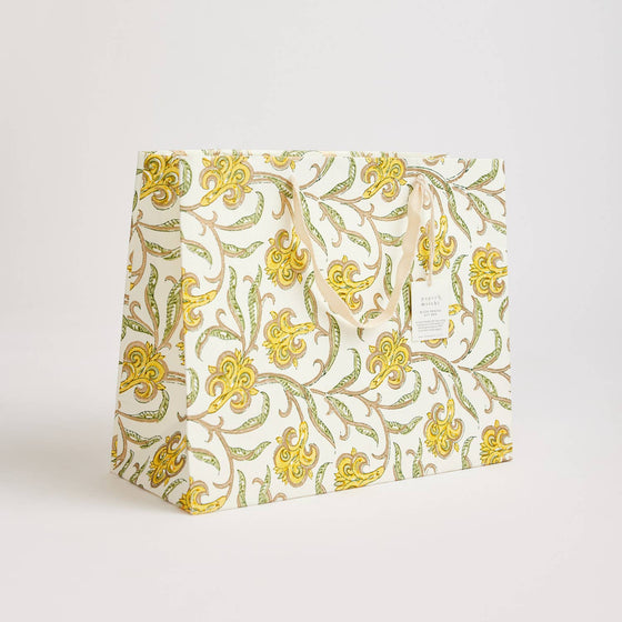 Hand Block Printed Gift Bags (Large) - Sunshine - Chobham Flowers #