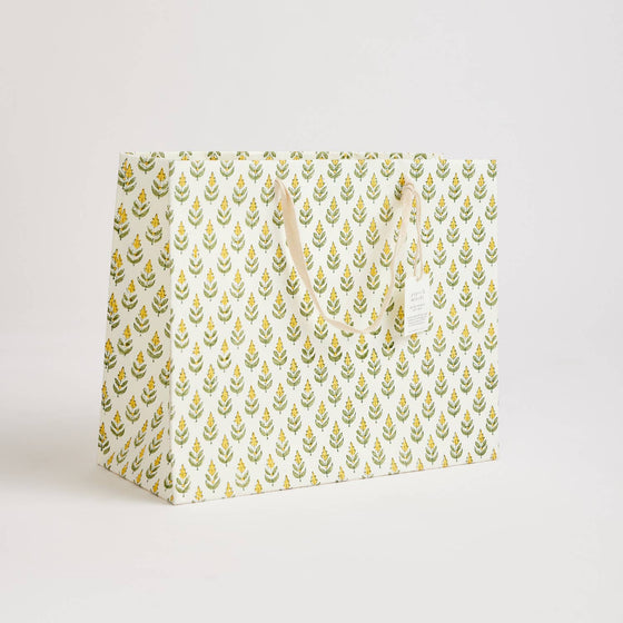 Hand Block Printed Gift Bags (Large) - Sunshine - Chobham Flowers #