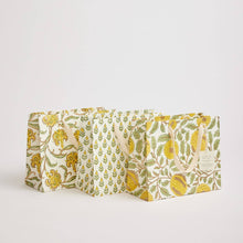  Hand Block Printed Gift Bags (Medium) - Sunshine