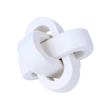  Wood Knot Decor Ornament: White