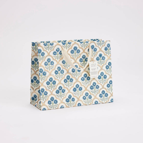 Hand Block Printed Gift Bags (Medium) - Indigo
