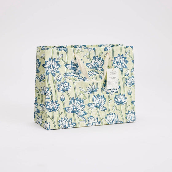 Hand Block Printed Gift Bags (Medium) - Indigo