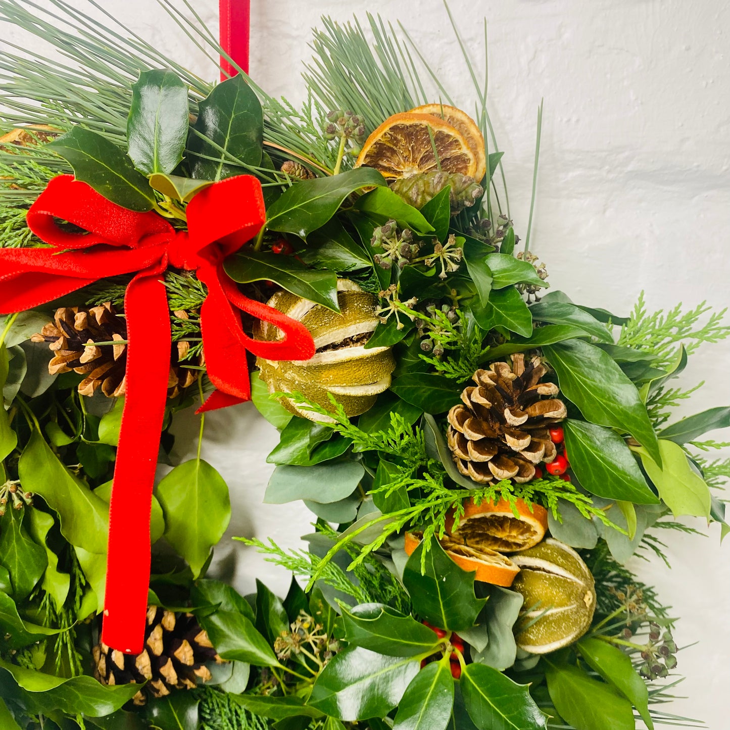 Holly Berry Wreath | Christmas Door Wreath