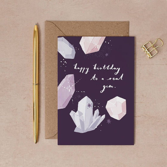 Real Gem Mum Card | Mother's Day Card | Female Birthday Card