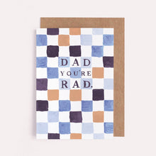  Checkerboard Rad Dad Card | Father’s Day Card | Dad Birthday