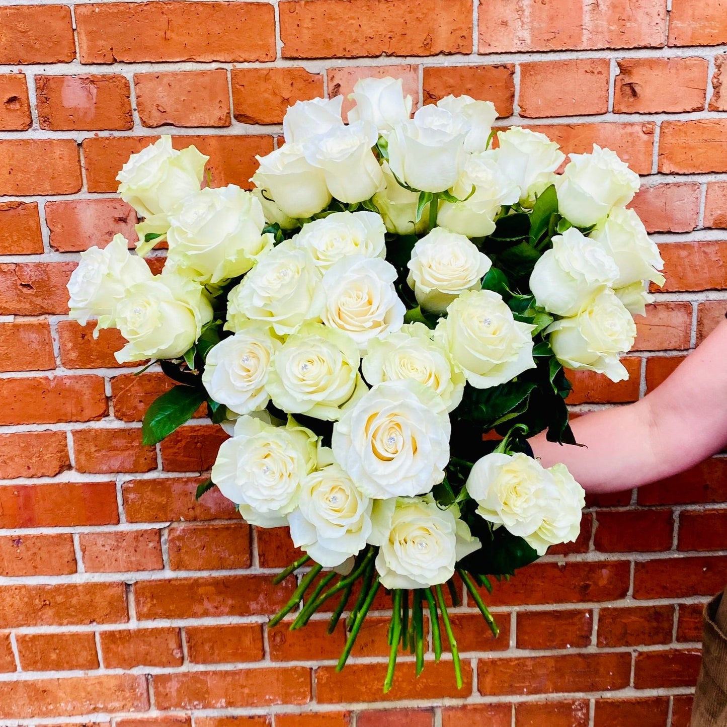 White Rose Handtied Bouquet