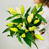 Beautiful White Oriental Lilies - Bunch - Chobham Flowers #5 Stems