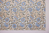 Block Printed Wrapping Paper Sheets-Marigold Glitz BlueStone - Chobham Flowers #