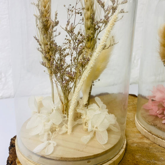 Dried Flower Cloche - Chobham Flowers #Pink