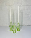 Green Glass Taper Candle Holder - A Radiant Touch of Elegance - Chobham Flowers #