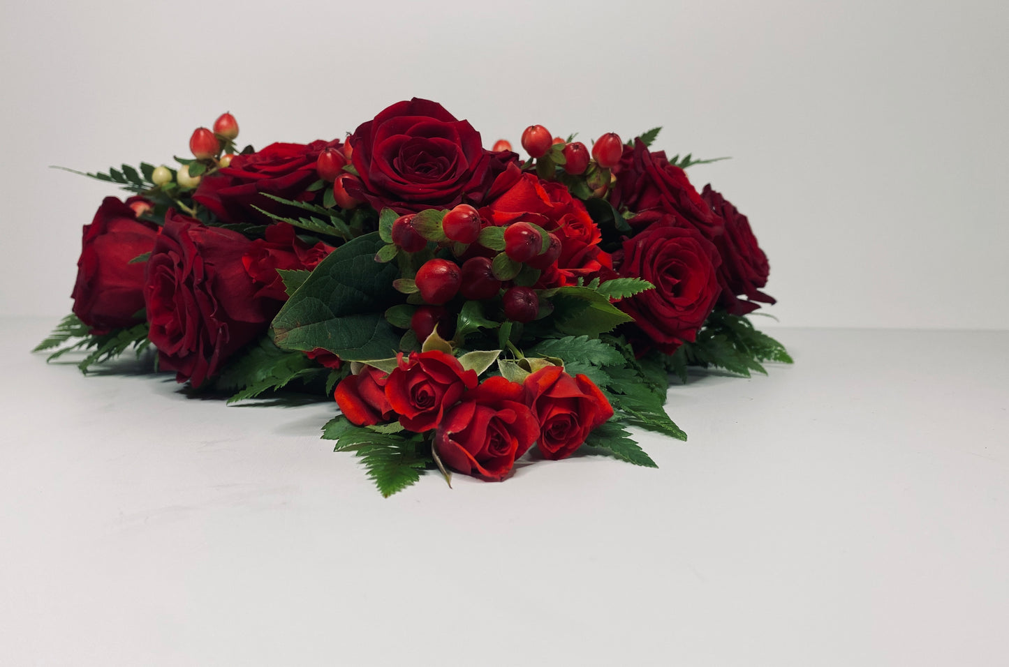 Red Rose Heart - Funeral Flowers