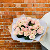Pink Rose Handtied Bouquet - Chobham Flowers #10 Stems
