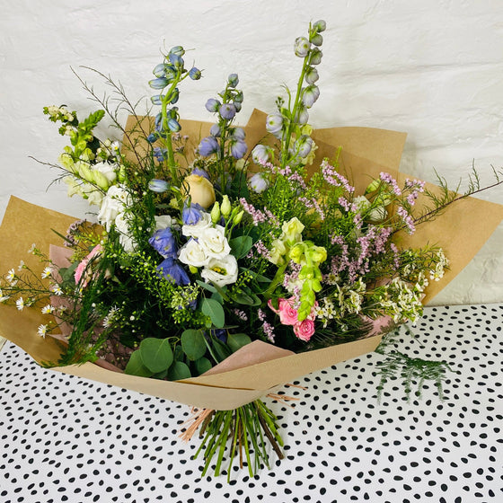 Primy Pastels Handtied Bouquet - Chobham Flowers #Superior