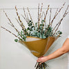 Pussy Willow & Eucalyptus | Handtied Bouquet - Chobham Flowers #Neutral