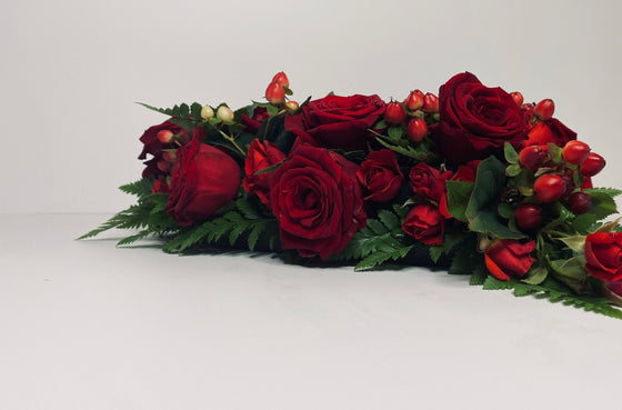 Red Rose Heart - Funeral Flowers - Chobham Flowers #16 Inch