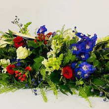  Red, White & Blue Coffin Spray - Chobham Flowers #2/3 ft