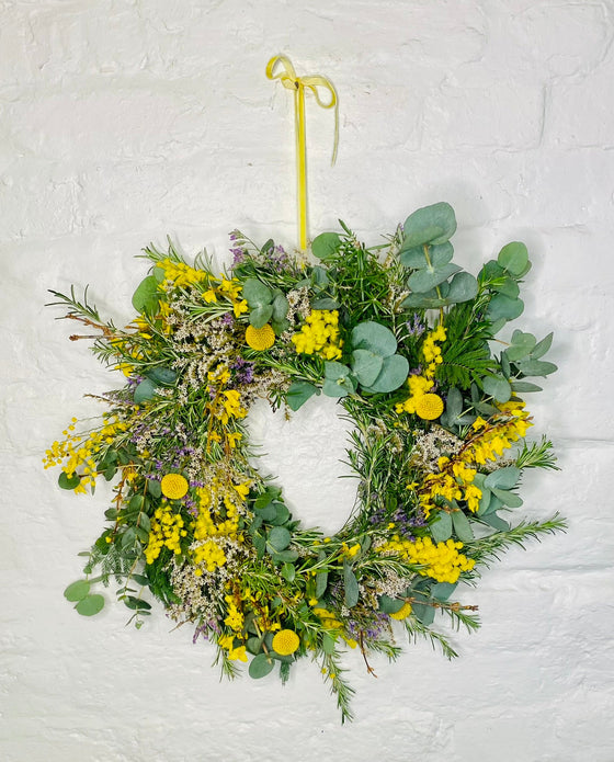 Spring Door Wreath | Handmade | Fresh - Chobham Flowers #12" Wreath