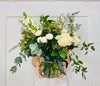 Timeless Elegance | White & Green Vase arrangement - Chobham Flowers #Humble