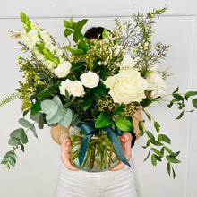  Timeless Elegance | White & Green Vase arrangement - Chobham Flowers #Humble