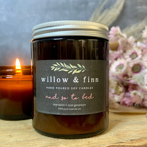 Willow & Finn And So To Bed Candle - Chobham Flowers #180ml