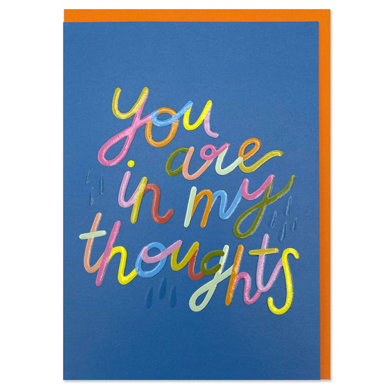 'You are in my thoughts' card - Chobham Flowers #